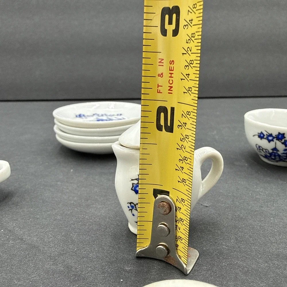 Vtg Japanese Tea Cup‎ Set Miniature with Handles Plates Sugar Made in Japan
